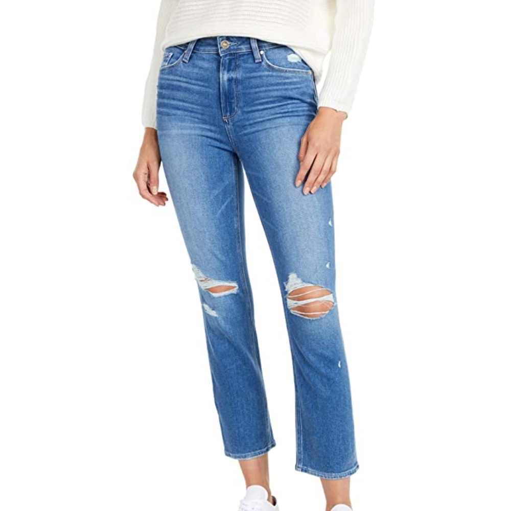 PAIGE Cindy Crop jeans in “bazaar deconstructed”, size 30.